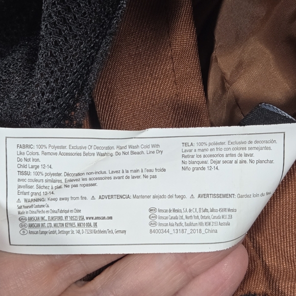 Star Wars Jawa Robe With Hood Halloween Costume Cosplay Kids Size Large 12-14 - Picture 3 of 16